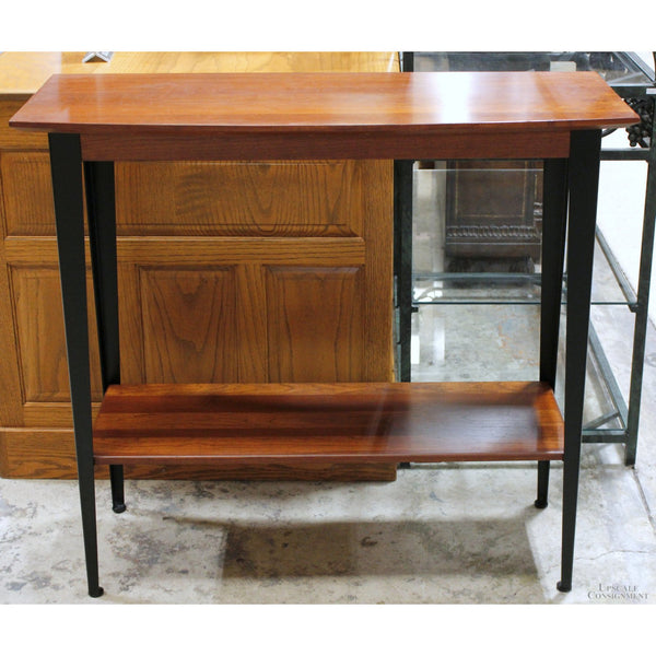 Ethan Allen Wood & Metal Console Table