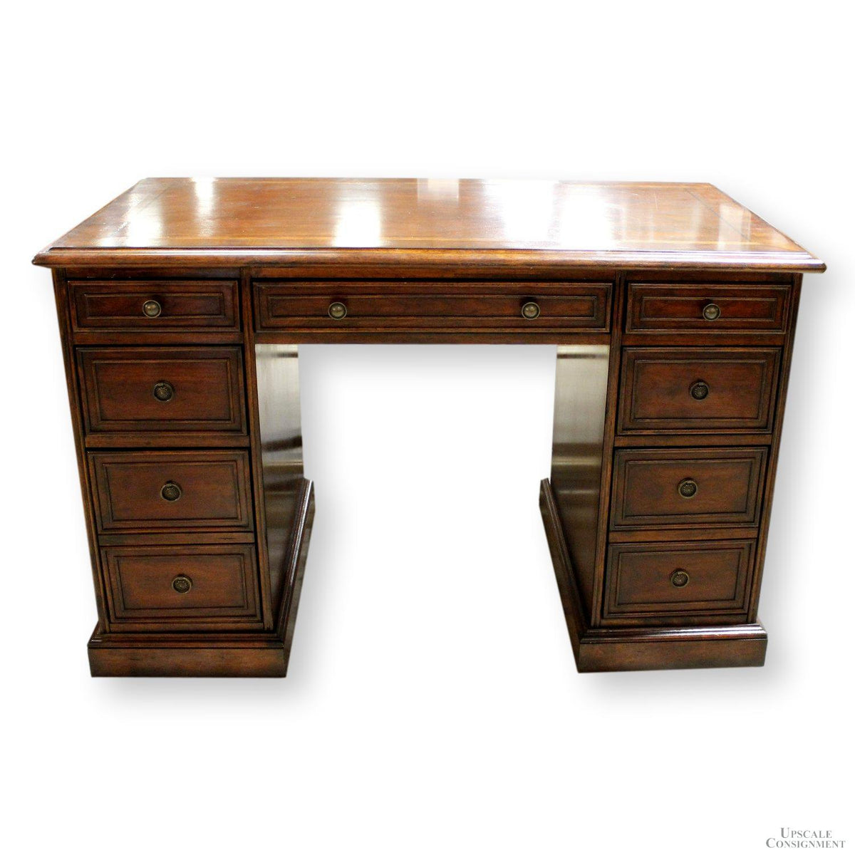 Hooker 'Seven Seas' Double Pedestal Desk