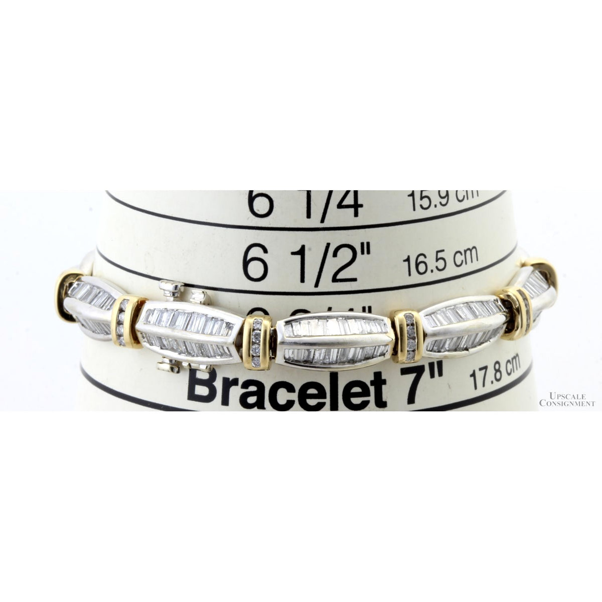 5.50 ctw Natural Diamonds 14K Yellow & White Gold Bracelet