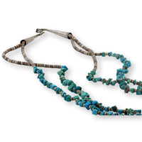 Vintage Santo Domingo Pueblo Turquoise & Shell Heishi Necklace