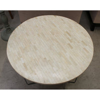 West Elm Round Origami Bone Accent Table