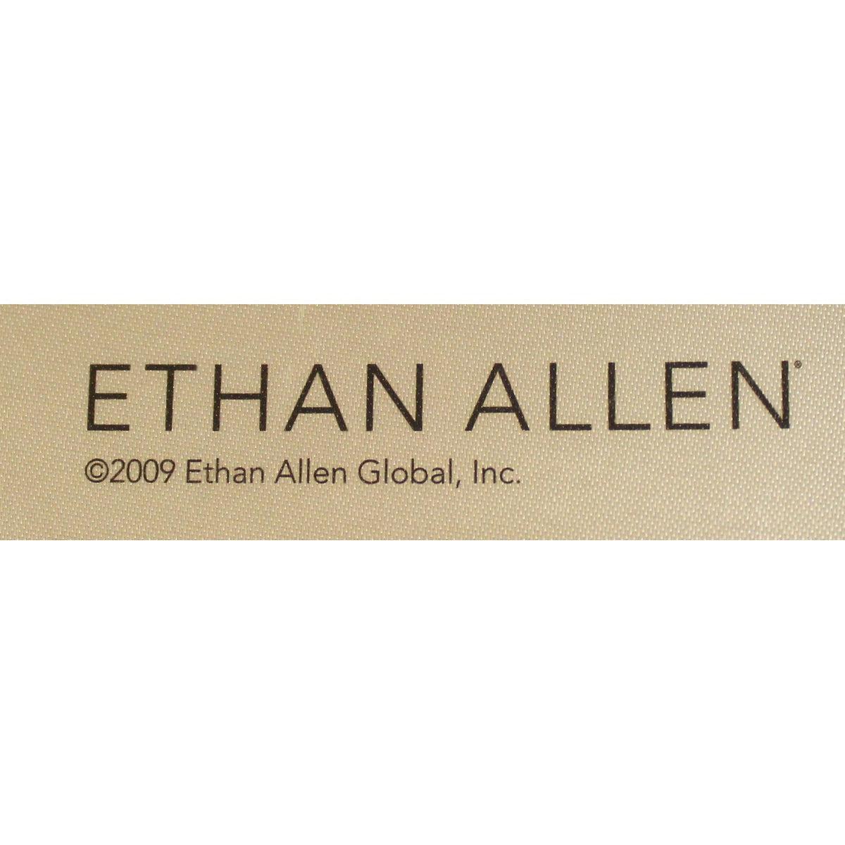 Ethan Allen Tan Tapestry Club Chair