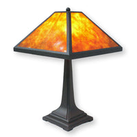 Mission Style Table Lamp w/Mica Shade