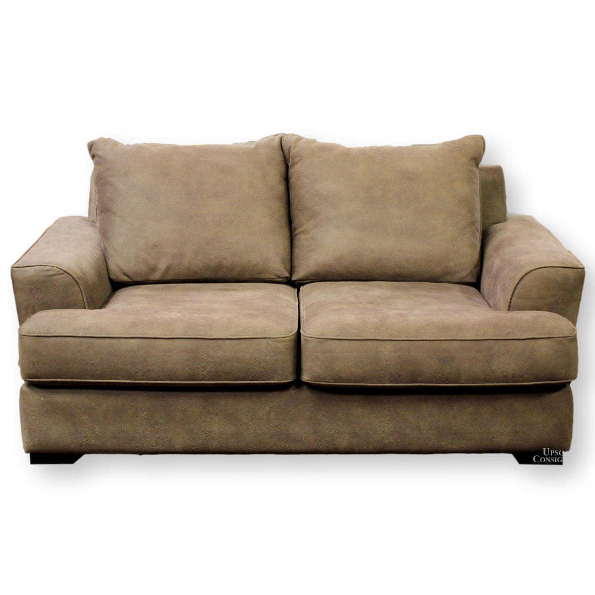 Pacific Furniture Brown Micro-Suede Loveseat