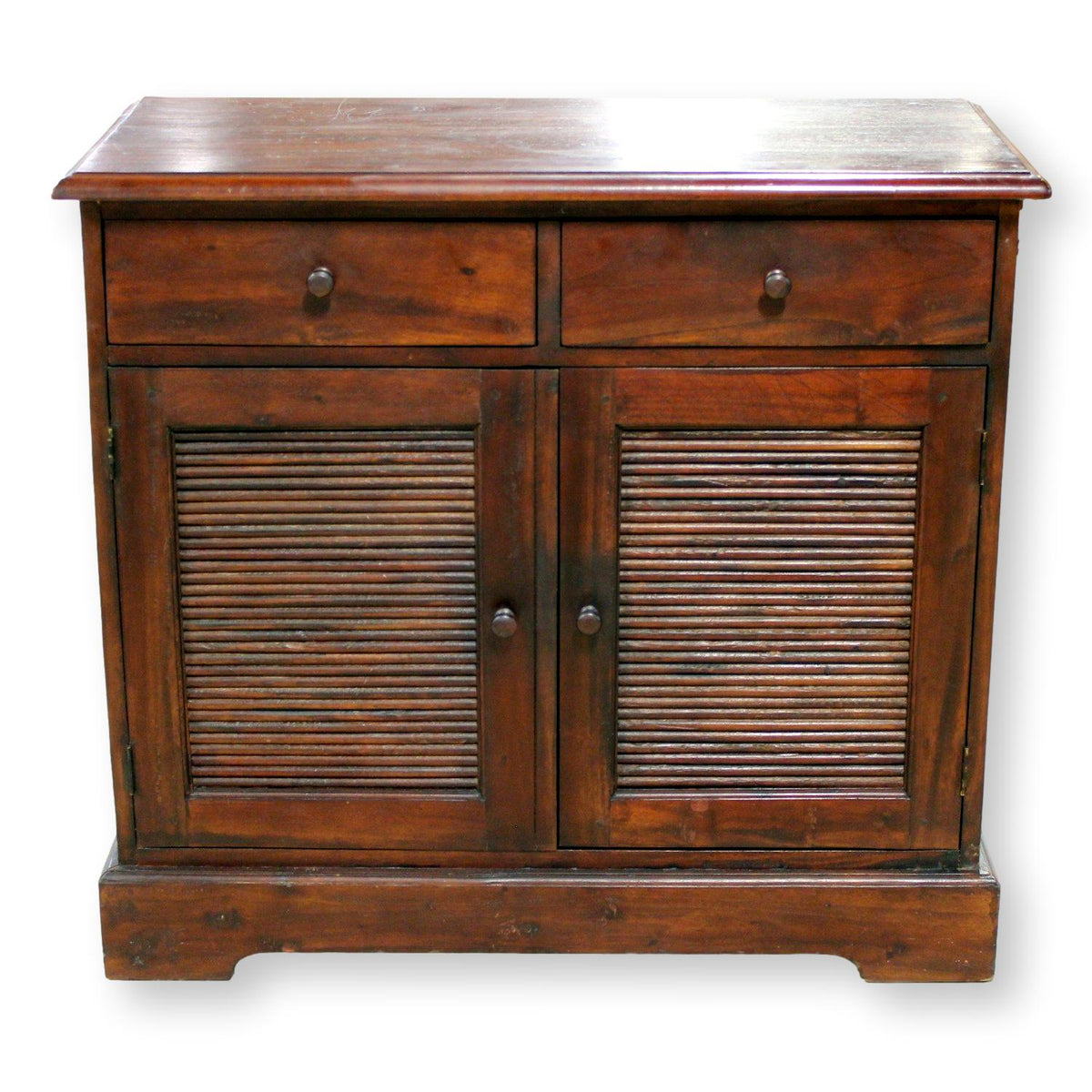 Mahogany Cabinet w/Reeded Doors