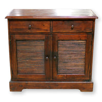 Mahogany Cabinet w/Reeded Doors