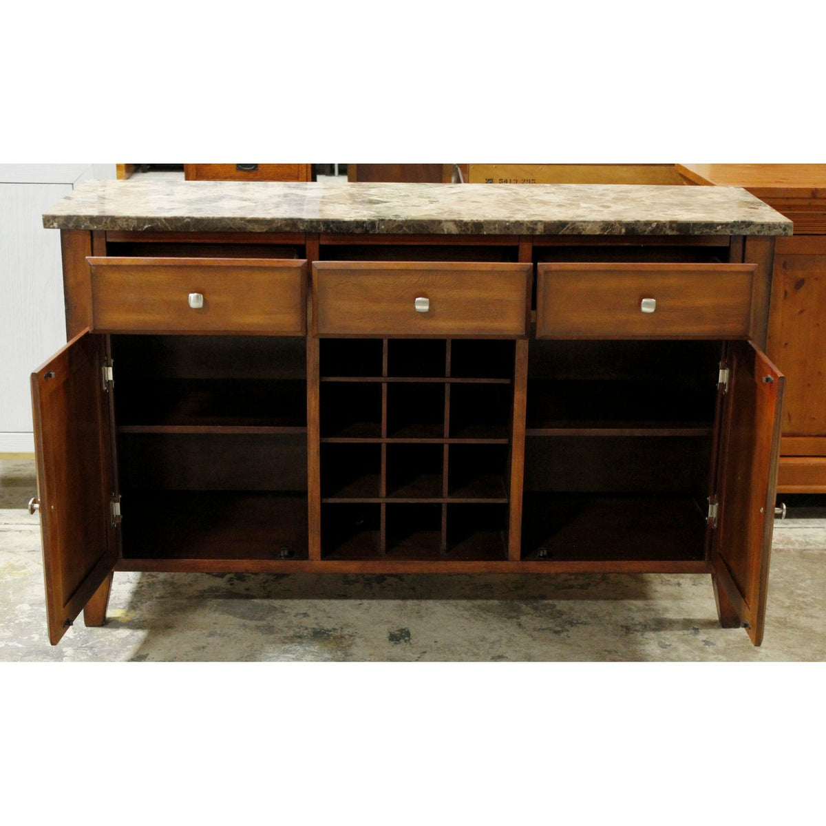 Steve Silver Co. Stone Top Sideboard w/Wine Storage