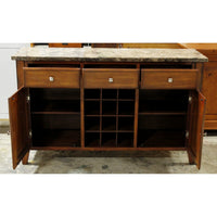 Steve Silver Co. Stone Top Sideboard w/Wine Storage