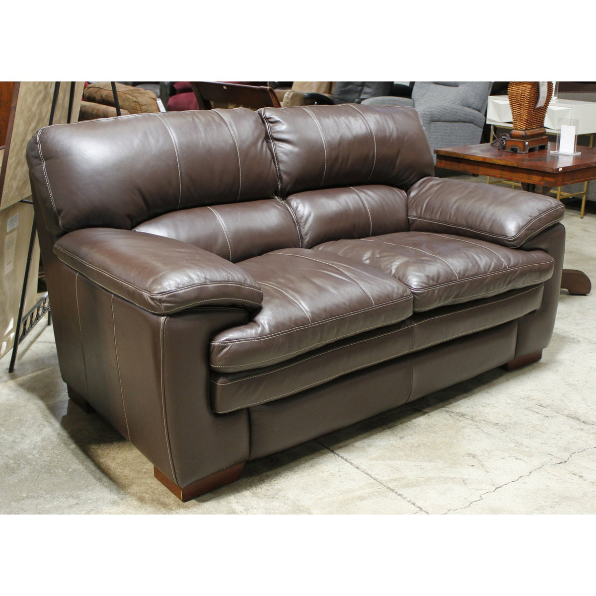 La-Z-Boy Dark Brown Leather Loveseat