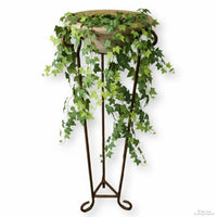 Metal Plant Stand w/Ceramic Bowl