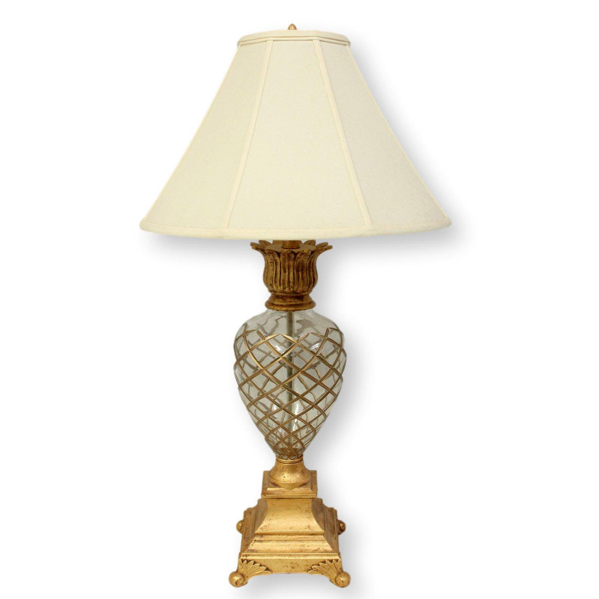 Clear Diamond Lattice Table Lamp