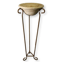 Metal Plant Stand w/Ceramic Bowl