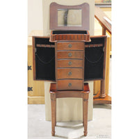 Walnut Jewelry Armoire