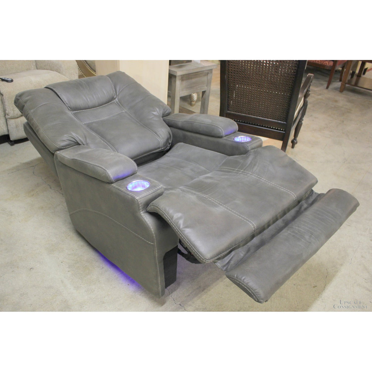 Modern Power Recliner w/Adjustable Headrest & Lumbar