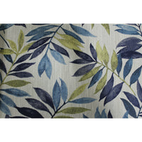 Blue & Cream Leaf Print Club Chair