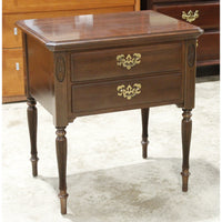 Ethan Allen 2 Drawer Mahogany Nightstand