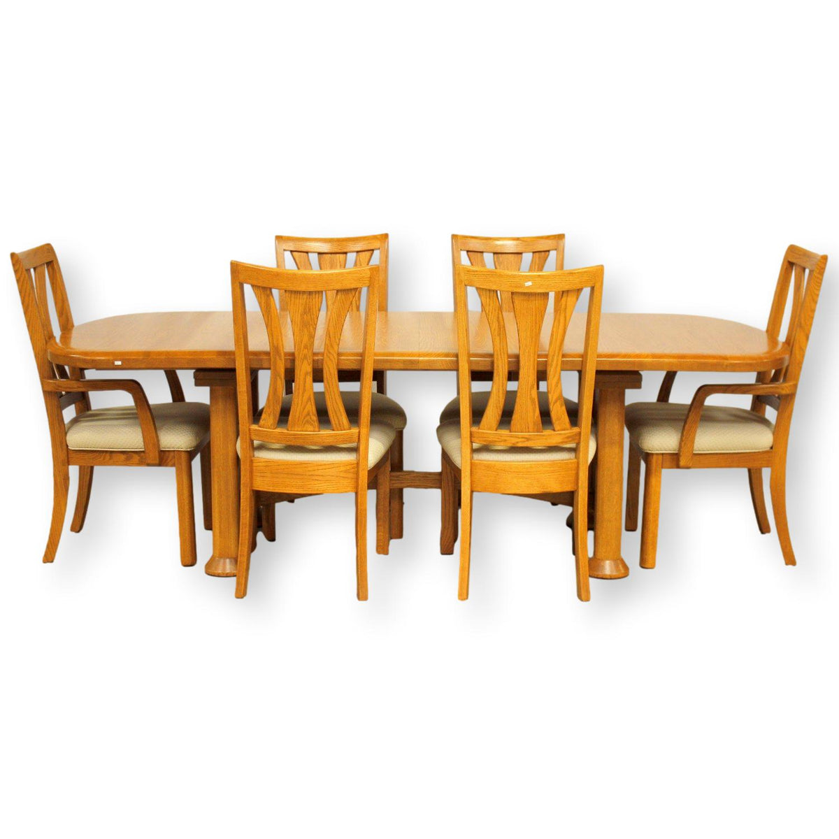 A-America Oak Dining Table w/6 Chairs