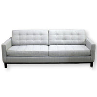 Ethan Allen Gray Mid-Century Modern Style Sofa