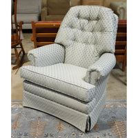 Lilly Industries Blue & White Diamond Pattern Swivel Rocker