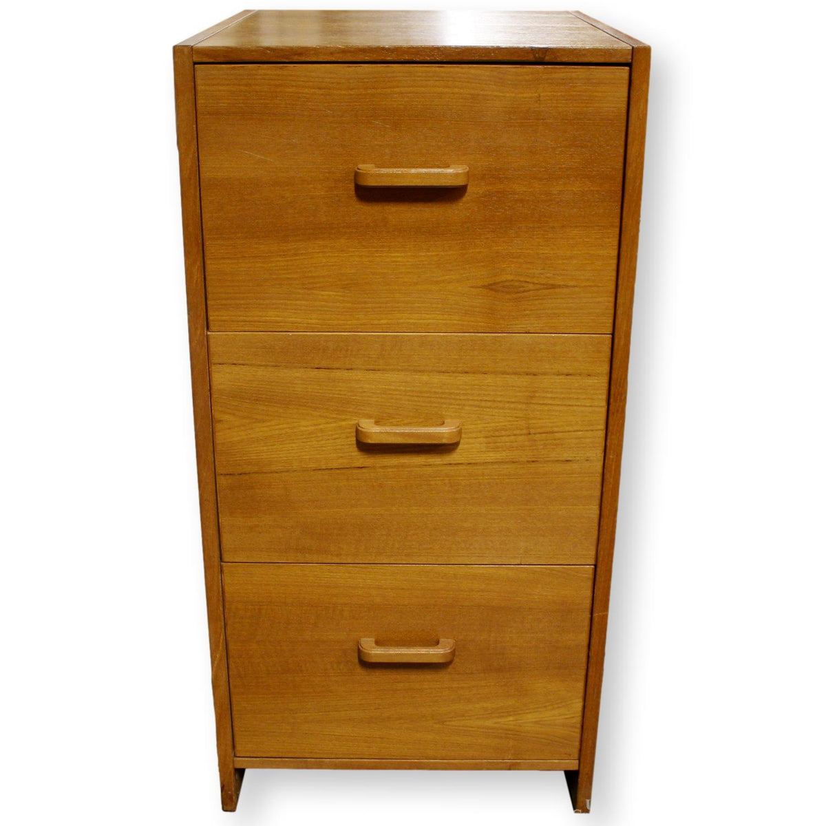 Teak Veneer 3 Drawer File Cabinet