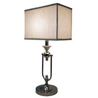 Chrome Table Lamp w/Rectangular Shade