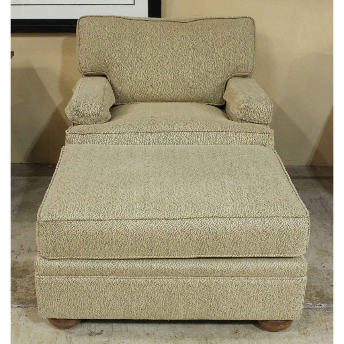 Ethan Allen Club Chair & Ottoman