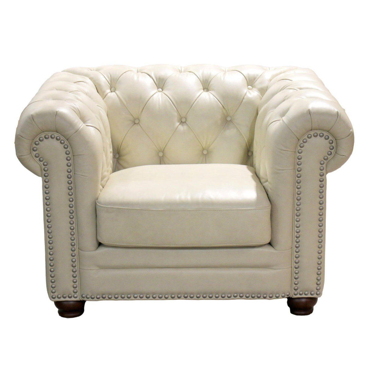 Macy's 'Alexander' Leather Chesterfield Club Chair