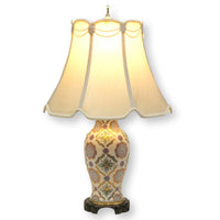 Ceramic Table Lamp w/Scalloped Shade