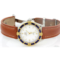 Breitling J-Class Automatic Swiss Made Watch | Ref. D10067 | 18K Gold & Blue Enamel Bezel