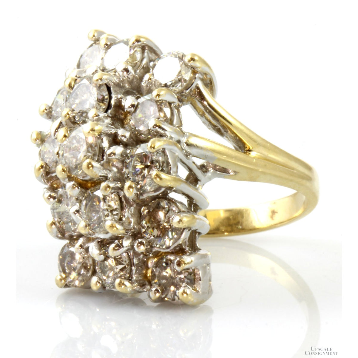 5.00ctw Diamond Cascading Waterfall 14K Cocktail Ring