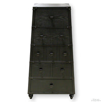 Tapered Black Chest of 5 Drawers