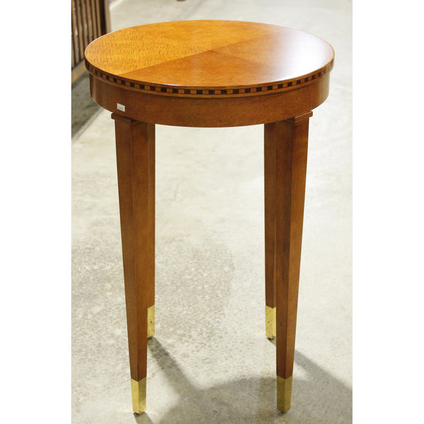Hickory White Round Accent Table