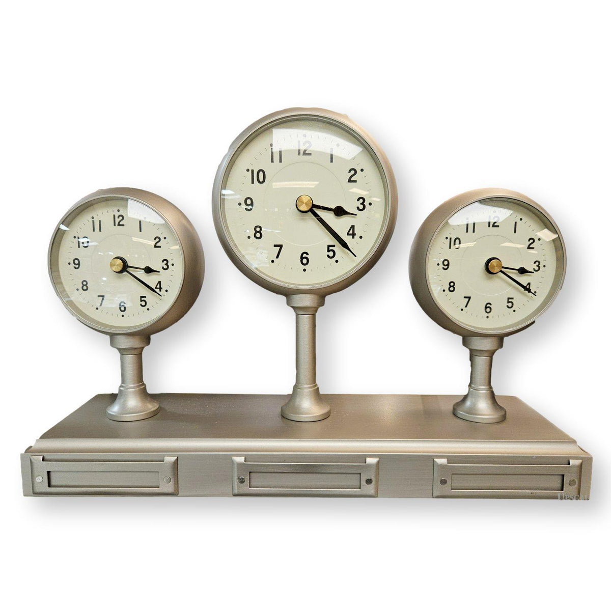 Pottery Barn Nickel Table Clock