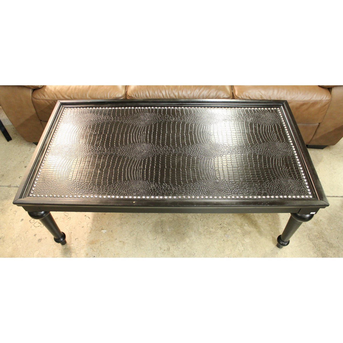 Faux Alligator Skin Coffee Table