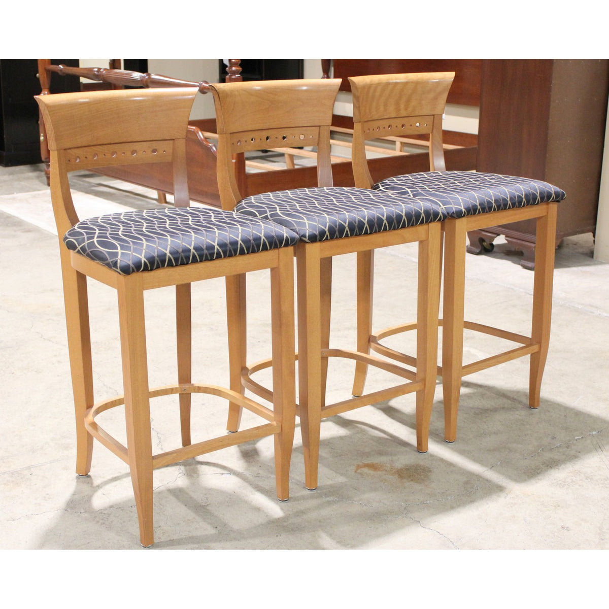 World Market Set/3 Solid Maple Counter Stools