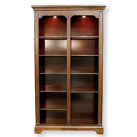 Lighted Double Bookcase