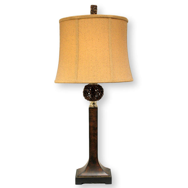 Wicker Finial Table Lamp