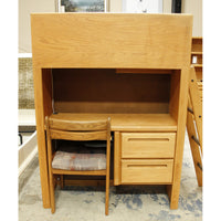 Oak Loft Bunk Bed w/Desk & Chair