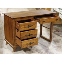 L.A. Period Oak Single Pedestal Desk