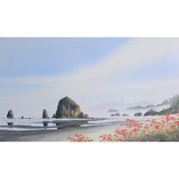 Framed Limited Edition Print 'Cannon Beach Reds' by Jeffrey Hull
