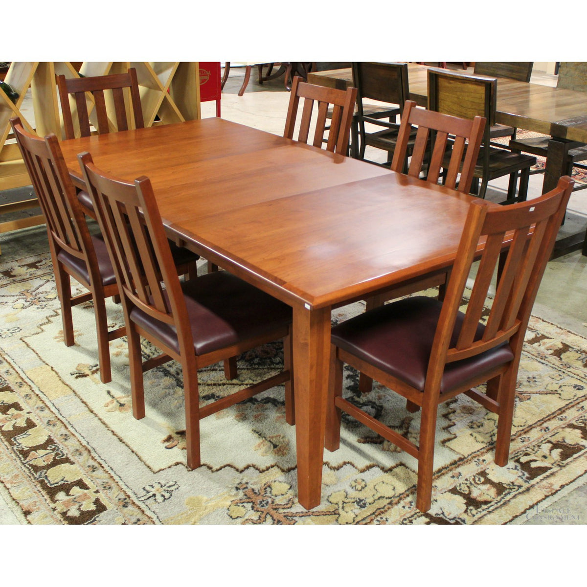 West Point Woodworking Amish Dining Table w/6 Chairs