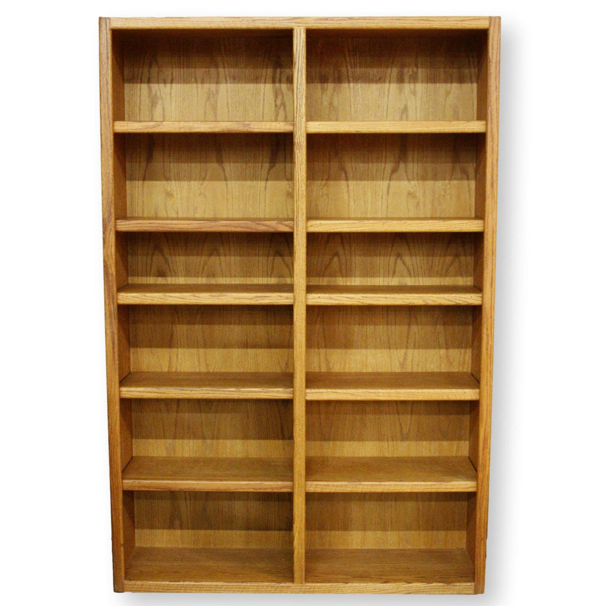 Oak 6' Double Bookcase