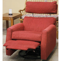 Comfort Design Red Swivel Recliner w/Extending Headrest