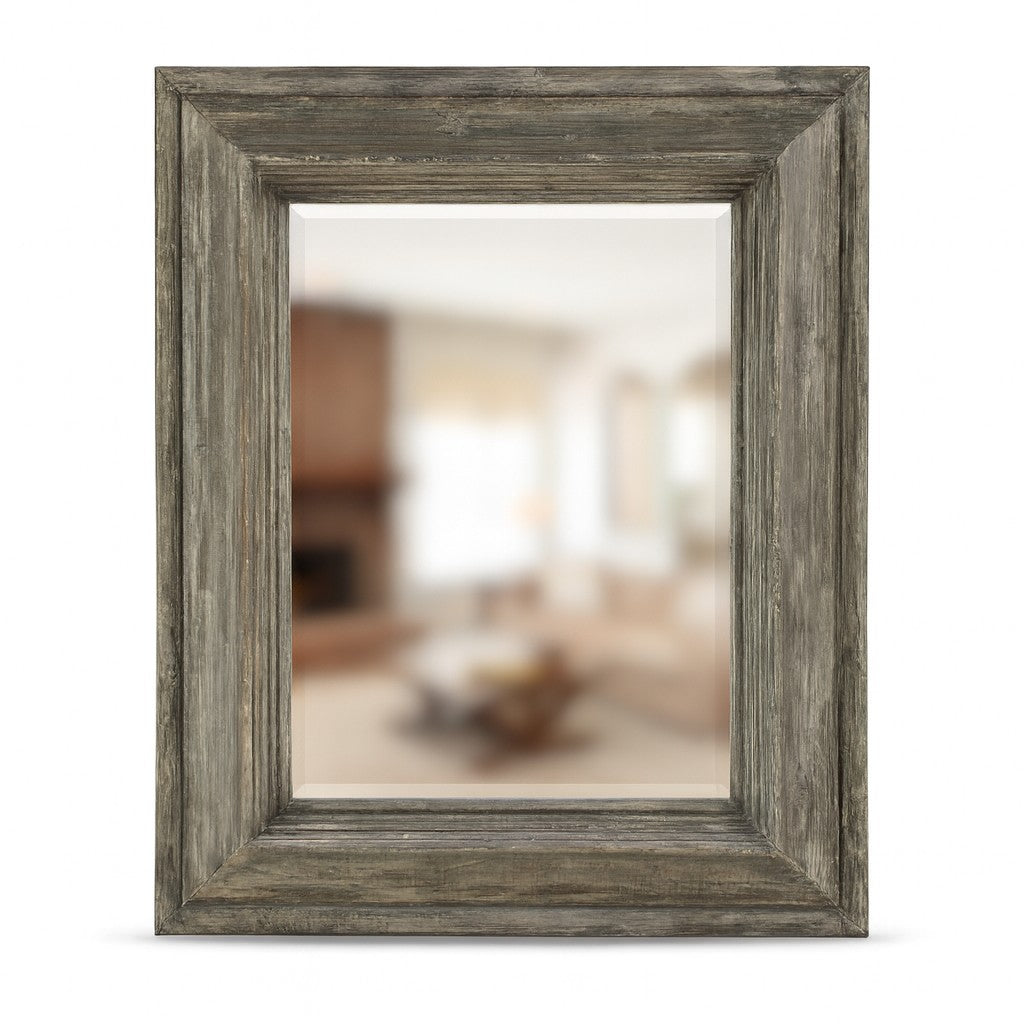 Graywashed Rustic Rectangular Mirror