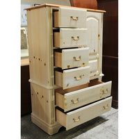 Cream 2-Tone Armoire Chest of Drawers
