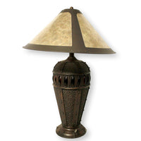 Bronze Tone Table Lamp w/Mica Shade