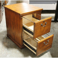 2 Drawer Oak File Cabinet