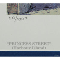 Framed Signed Limited Editon Print 'Princess Street' by Eddie Minnis