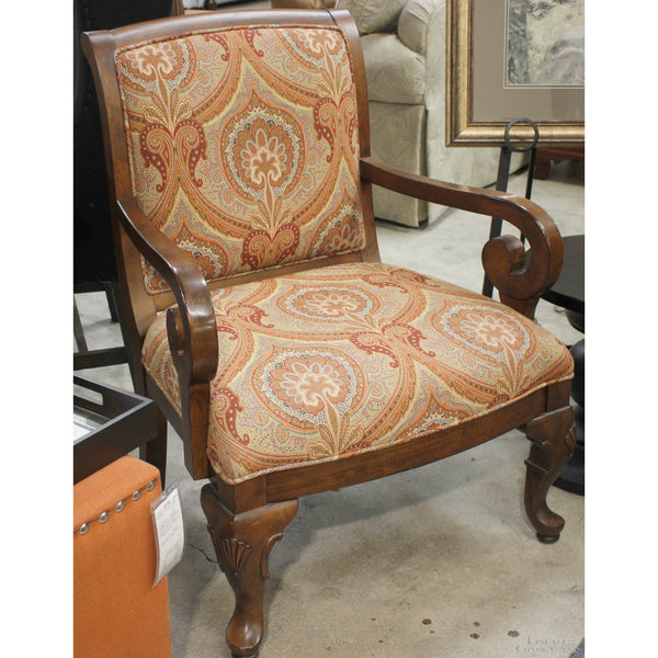 Paisley Print Accent Chair