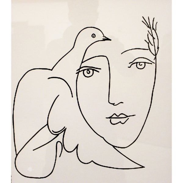 Gallery Framed Art Print 'Dove and Face' By Pablo Picasso